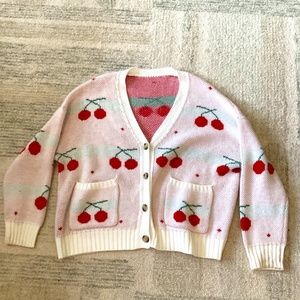 Women’s/Kids Cherry knit cardigan
